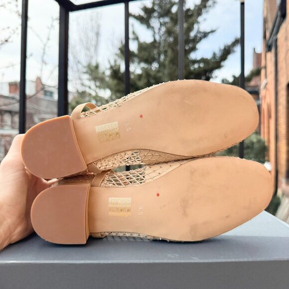 Jeffrey Campbell Magic Hour Mesh Heels Ballet Mary Jane Strap Cream Womens 8.5 - Picture 8 of 15